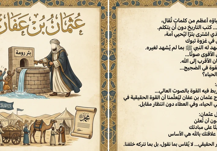 ✨ عثمان بن عفّان… حياءٌ غيّر وجه التاريخ ✨