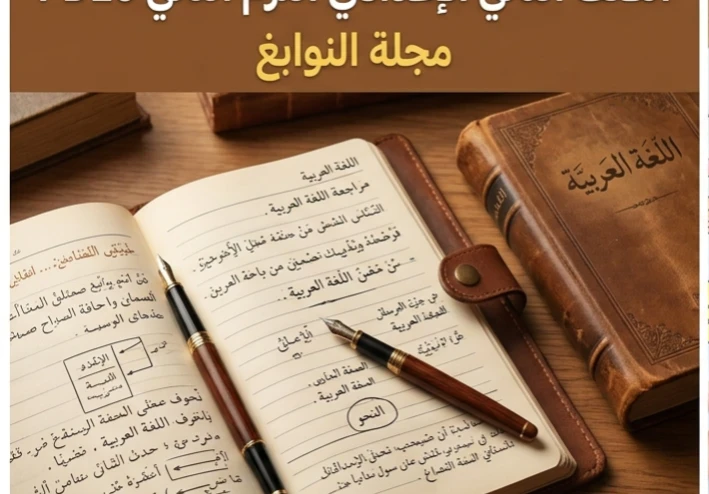 🔥 حمل الآن أقوى مراجعة لغة عربية للصف الثاني الإعدادي ترم ثاني 2026 PDF (مجلة النوابغ + خرائط ذهنية شاملة لن يخرج عنها الامتحان)