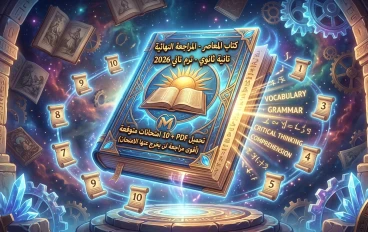 🏷️ تحميل كتاب المعاصر مراجعة نهائية إنجليزي تانية ثانوي 2026 ترم تاني PDF + 10 امتحانات متوقعة (أقوى مراجعة لن يخرج عنها الامتحان)