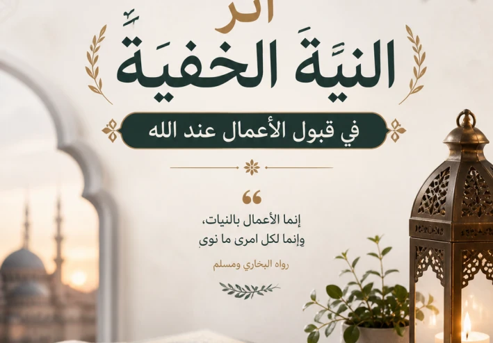 "أثر النية الخفية في قبول الأعمال عند الله"