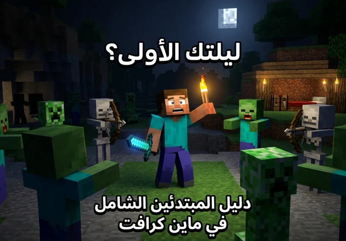 "دليل المبتدئين الشامل في ماين كرافت: من أول ليلة وحتى هزيمة التنين."