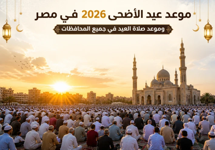 موعد عيد الأضحى 2026 في مصر وموعد صلاة العيد في جميع المحافظات