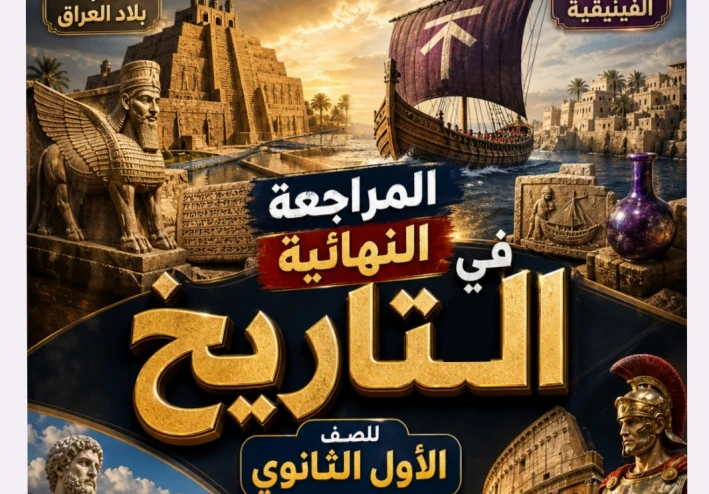 تحميل المراجعة النهائية في التاريخ للصف الأول الثانوي الترم الثاني 2026 PDF | أقوى مراجعة شاملة