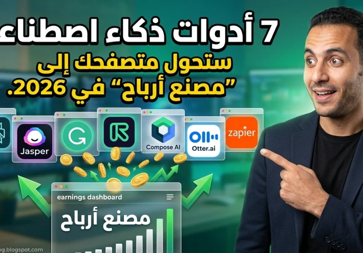 7 أدوات ذكاء اصطناعي ستحول متصفحك إلى مصنع أرباح في 2026.