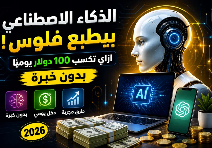 🤖💰 الذكاء الاصطناعي بيطبع فلوس! ازاي تكسب 100 دولار يوميًا بدون خبرة (طرق سرية 2026)