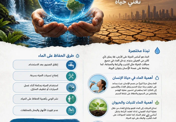الماء سر الحياة : من اعظم ما خلقه الله ف العالم هوا الماء
