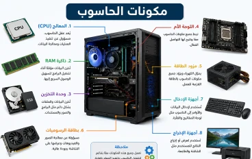 مكونات الحاسوب ووظائفها: دليلك لفهم أساسيات الكمبيوتر