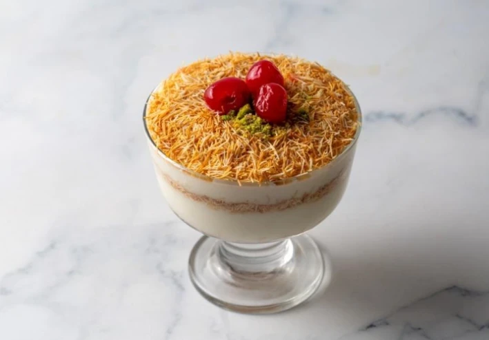 🍓 كنافة بالقشطة والتوت | وصفة فاخرة بمذاق شرقي عصري 🧁✨