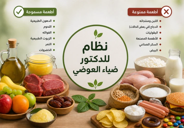 نظام الطيبات للدكتور ضياء العوضي: دليل شامل للمسموح والممنوع وهل هو صحي أم خطر؟