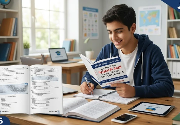 دليل التفوق: تقييمات اللغة الإنجليزية الصف الثاني الثانوي بالأجابات 2026 هدية كتاب اسباير