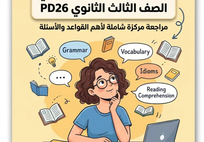📙 تحميل ورق مفاهيم إنجليزي الصف الثالث الثانوي 2026 PDF | أقوى مراجعة نهائية تقفل الامتحان بسهولة