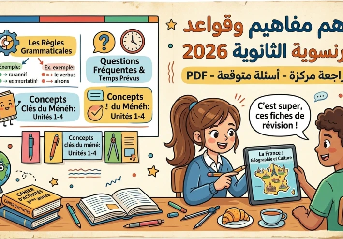 🔥 تحميل أقوى مراجعة مفاهيم فرنساوي تالتة ثانوي 2026 PDF – ملخص شامل يقفل الامتحان
