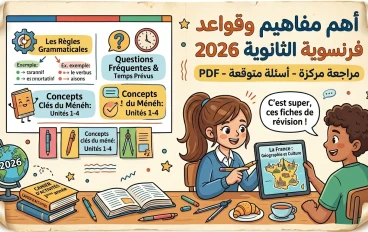 🔥 تحميل أقوى مراجعة مفاهيم فرنساوي تالتة ثانوي 2026 PDF – ملخص شامل يقفل الامتحان 