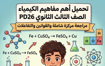 📥 تحميل أقوى مراجعة مفاهيم الكيمياء للصف الثالث الثانوي 2026 PDF | جميع القوانين والتفاعلات في ملف واحد
