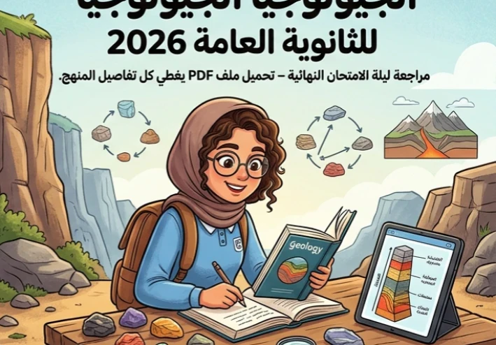 ✨ تحميل أقوى مراجعة جيولوجيا للصف الثالث الثانوي 2026 PDF | أهم مفاهيم المنهج كاملة بطريقة سهلة ومركزة