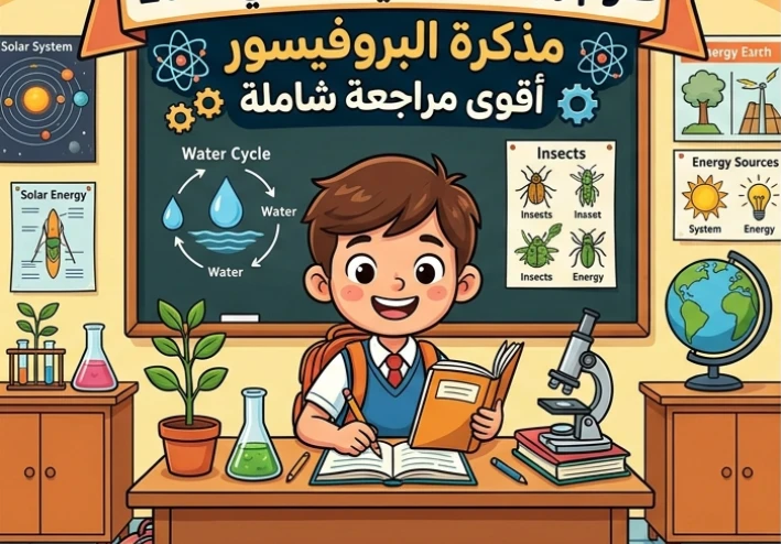 📚 تحميل مراجعة العلوم رابعة ابتدائي الترم الثاني 2026 PDF | أقوى مراجعة نهائية شاملة من مذكرة البروفيسور