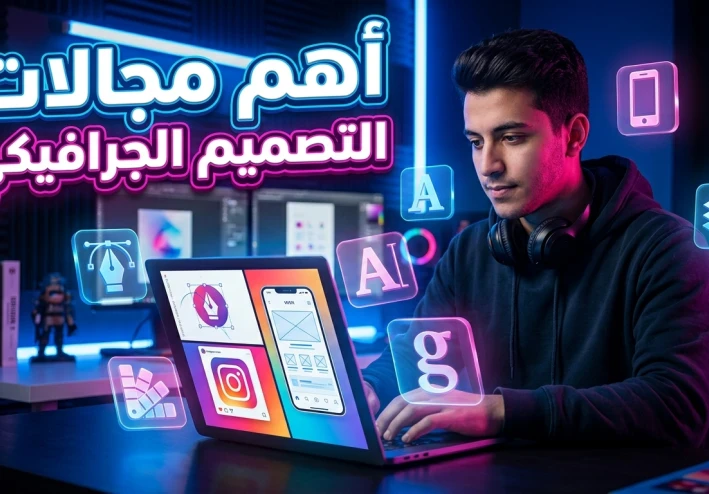 تعرف علي أهم مجالات التصميم الجرافيكي 📢🎬