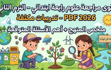 🏷️ تحميل أقوى مذكرة امتحانات علوم الصف الرابع الابتدائي الترم الثاني 2026 PDF – مراجعة نهائية شاملة وتدريبات لا تفوتها