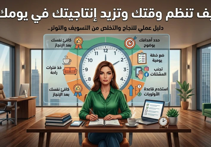 كيف تنظم وقتك وتزيد إنتاجيتك في يومك؟