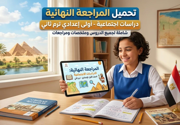 تحميل المراجعة النهائية دراسات اجتماعية الصف الأول الإعدادي الترم الثاني 2026 PDF برابط مباشر