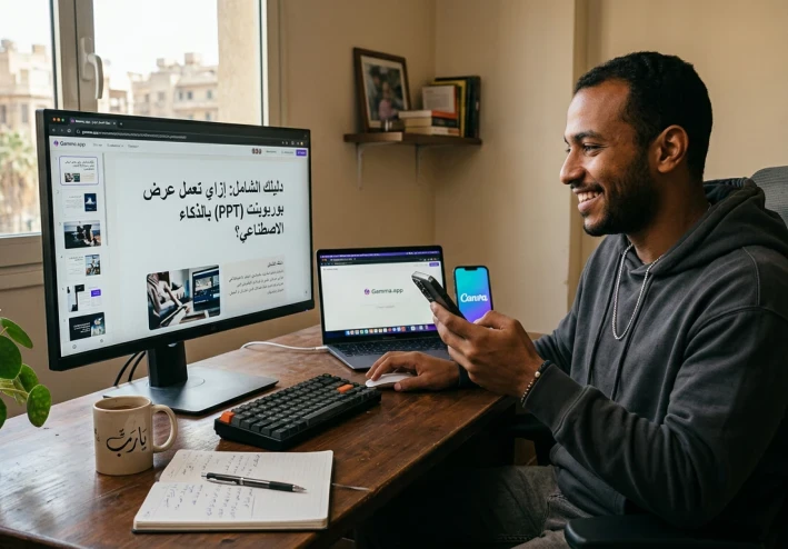 "وداعاً للتعب.. إزاي تعمل عرض PowerPoint احترافي في 3 دقائق بضغطة زر؟"
