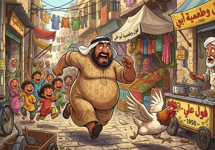 عم مسعد والفرخة الهاربة”: الكارثة اللي خلت الحارة تضحك أسبوع كامل