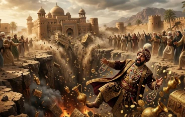 قصة قارون وعاقبة الطمع والغرور