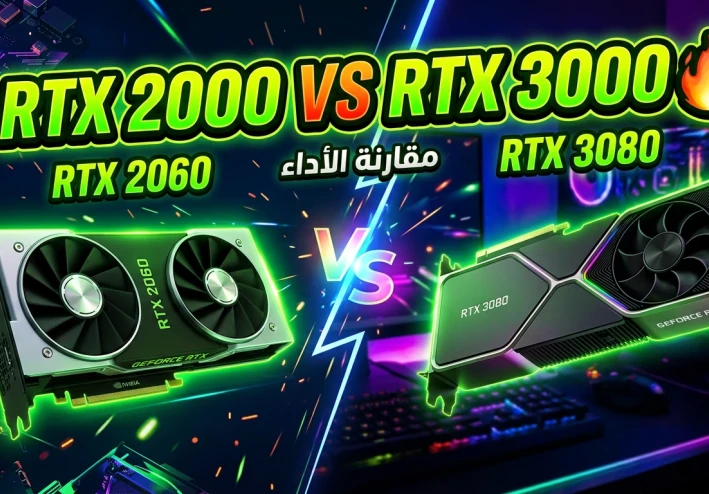 مراجعة شاملة لكروت شاشة انفيديا RTX 2000 و RTX 3000 🎮| أيهما الأفضل للألعاب والجرافيك؟
