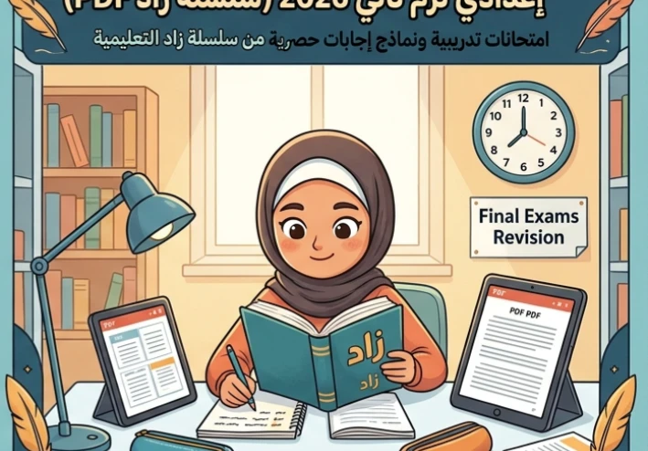 📚 تحميل مراجعة اللغة العربية أولى إعدادي ترم ثاني 2026 PDF – أقوى مراجعة نهائية + امتحانات سلسلة زاد التعليمية