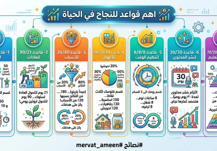 ❤️أهم قواعد النجاح فى الحياه❤️