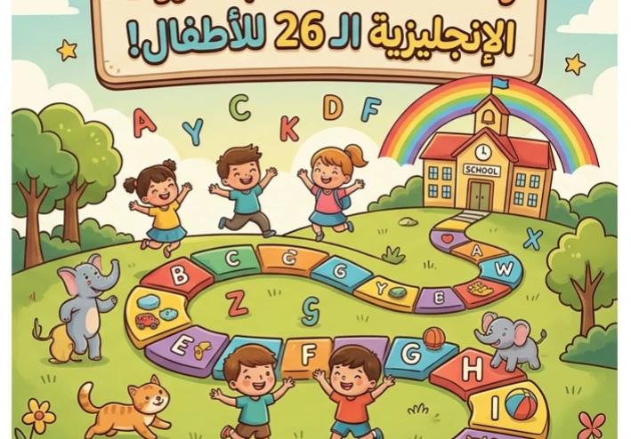 📒 تحميل فلاش كارت حروف اللغة الإنجليزية للأطفال PDF مجانًا 2026 – 26 كارت بالصور لتعليم الحروف بسهولة ومتعة