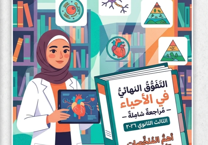 📔 تحميل كتاب التفوق مراجعة نهائية أحياء للصف الثالث الثانوي 2026 PDF – أقوى مراجعة وأسئلة لن يخرج عنها الامتحان