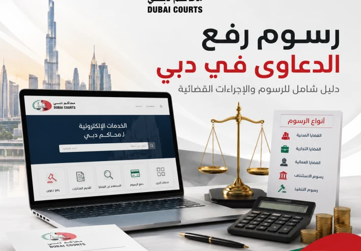 رسوم رفع الدعاوى في محاكم دبى