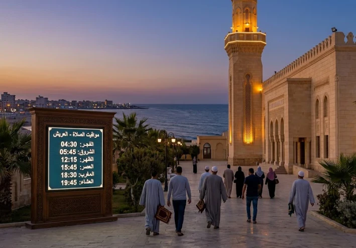 مواقيت الصلاة فى العالم