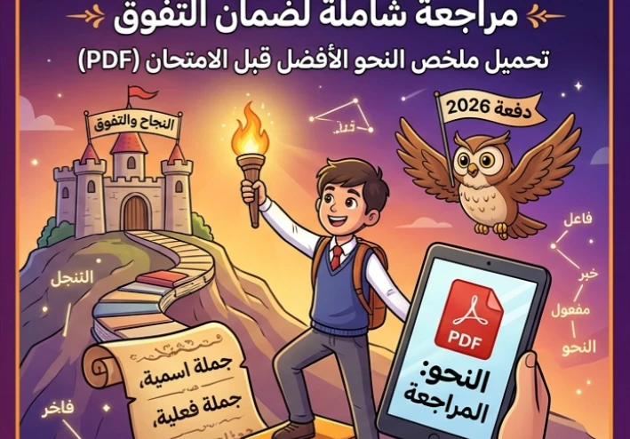 📚 تحميل أقوى مراجعة نهائية نحو للصف الثالث الإعدادي الترم الثاني 2026 PDF – ملخص القواعد النحوية المتوقع في الامتحان