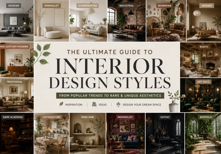 The Ultimate Guide to Interior Design Styles, Colors & Materials
