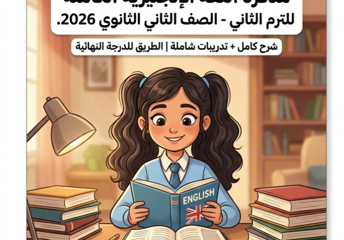 📓 تحميل مذكرة اللغة الإنجليزية للصف الثاني الثانوي الترم الثاني 2026 PDF | أقوى شرح وتدريبات شاملة لن يخرج عنها الامتحان
