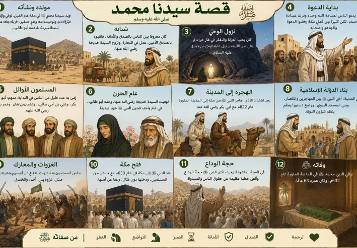 قصة سيدنا محمد عليه أفضل الصلاة والسلام 🤍🥰
