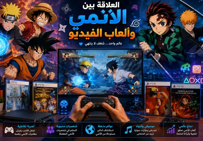 🎮 العلاقة بين الأنمي وألعاب الفيديو 🌟🕹️