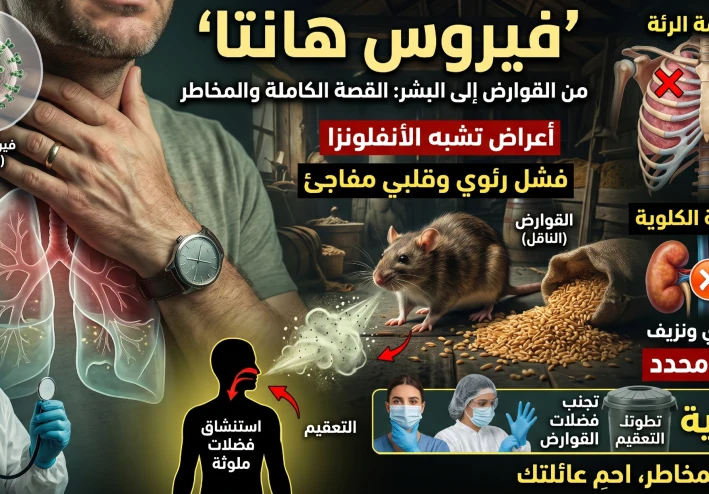 فيروس هانتا.. المرض الغامض الذي يبدأ كأنه إنفلونزا وينتهي بكارثة رئوية