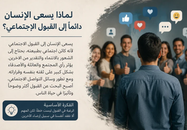 لماذا يسعى الإنسان دائمًا إلى القبول الاجتماعي؟