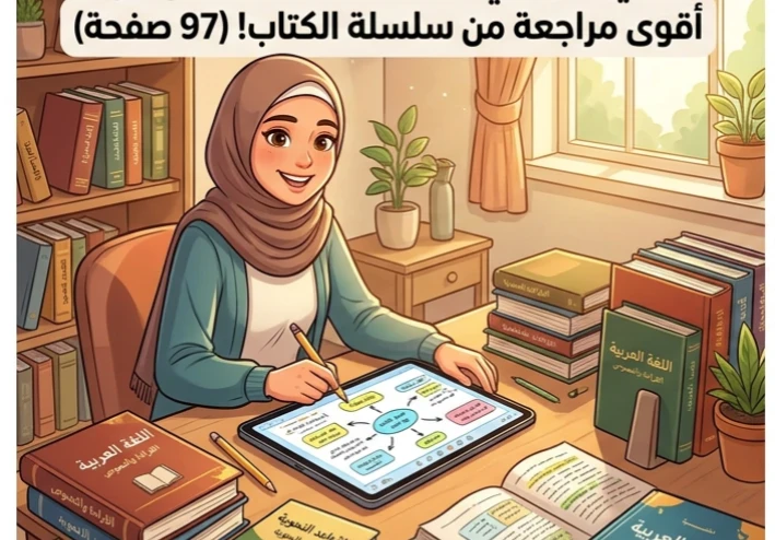 📓 تحميل أقوى مراجعة نهائية لغة عربية للصف الثاني الثانوي ترم ثاني 2026 PDF – مراجعة شاملة من سلسلة الكتاب 97 صفحة