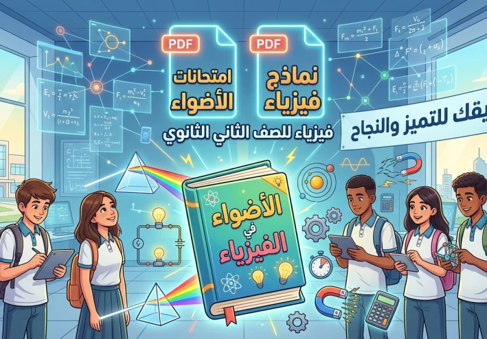 "تحميل نماذج امتحانات الأضواء فيزياء ثانية ثانوي PDF (الأسئلة والإجابات النموذجية)"