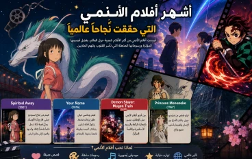 🌟 أشهر أفلام الأنمي التي حققت نجاحًا عالميًا 🎬🎌