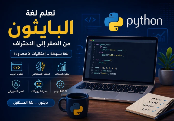 تعلم لغة بايثون من الصفر: لماذا تُعد Python أفضل لغة برمجة للمبتدئين والمحترفين