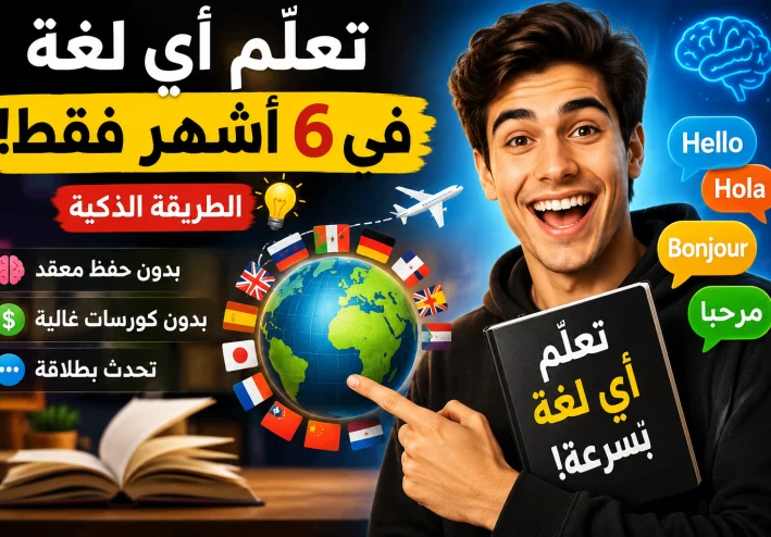 كيف تتعلم أي لغة في 6 أشهر؟ السر الذي يستخدمه الأذكياء لتعلم اللغات بسرعة