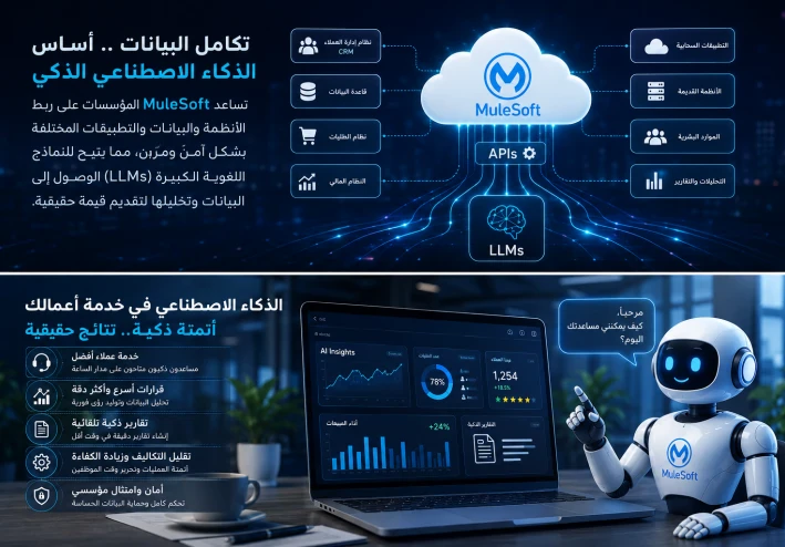 تنسيق الذكاء الاصطناعي عمليًا - كيف تُساهم MuleSoft وLLMs في تعزيز مستقبل الذكاء الاصطناعي في المؤسسات