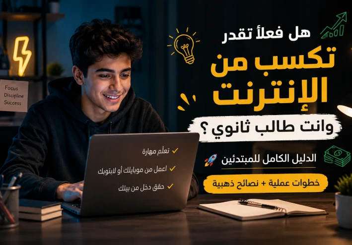 💻 هل فعلًا تقدر تكسب من الإنترنت وانت طالب ثانوي؟