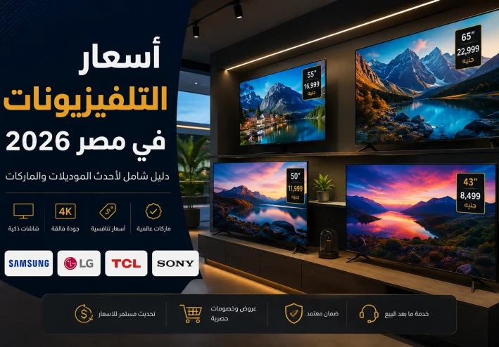 أسعار التلفزيونات في مصر 2026: دليل شامل لأحدث الموديلات والاتجاهات