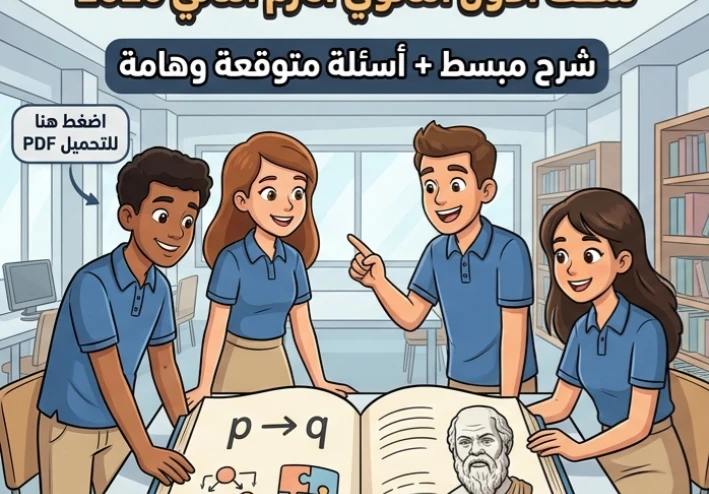 📗 تحميل المراجعة النهائية في الفلسفة والمنطق للصف الأول الثانوي ترم ثاني 2026 PDF – أقوى مراجعة شاملة وأسئلة متوقعة للامتحان